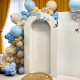 3D Wooden Arch Backdrop - Rounded Top
