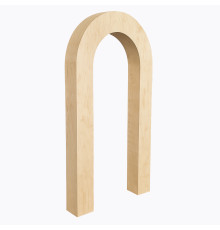 3D Wooden Arch Backdrop - Rounded Top