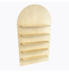 Wooden Arch Backdrop With Shelves