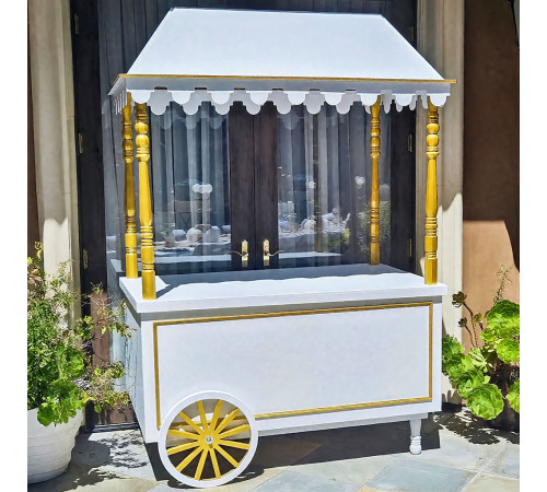 Wooden Candy Cart 3x5 ft, 7 ft tall