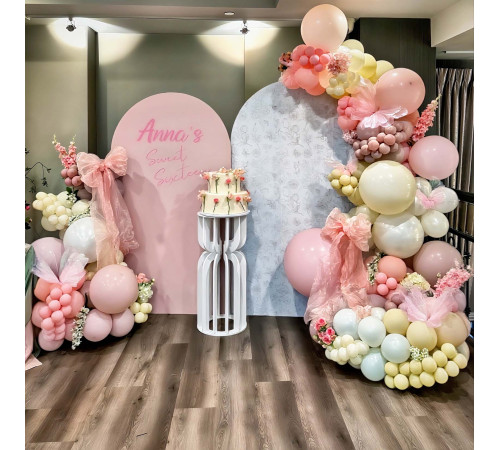 Wooden Pedestal Cake Stand - Mirelle, 12 Slats